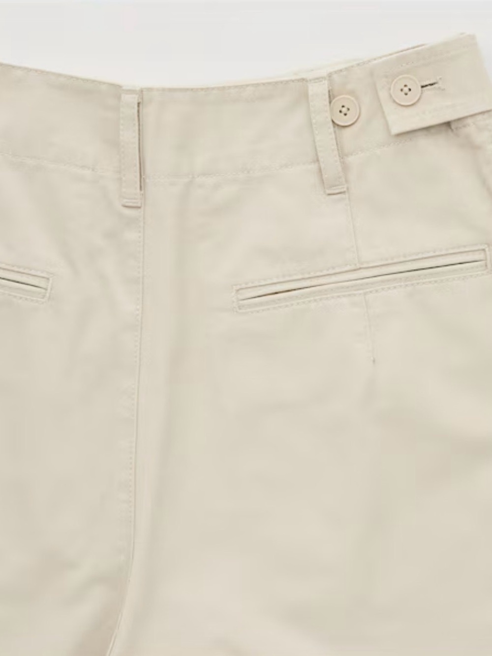Uniqlo U Wide-Leg Cotton Twill Pants in Cream, W 25/ 63.5 cm - Picture 3 of 14